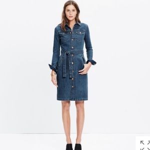 NWOT Madewell Denim Trench Dress 0